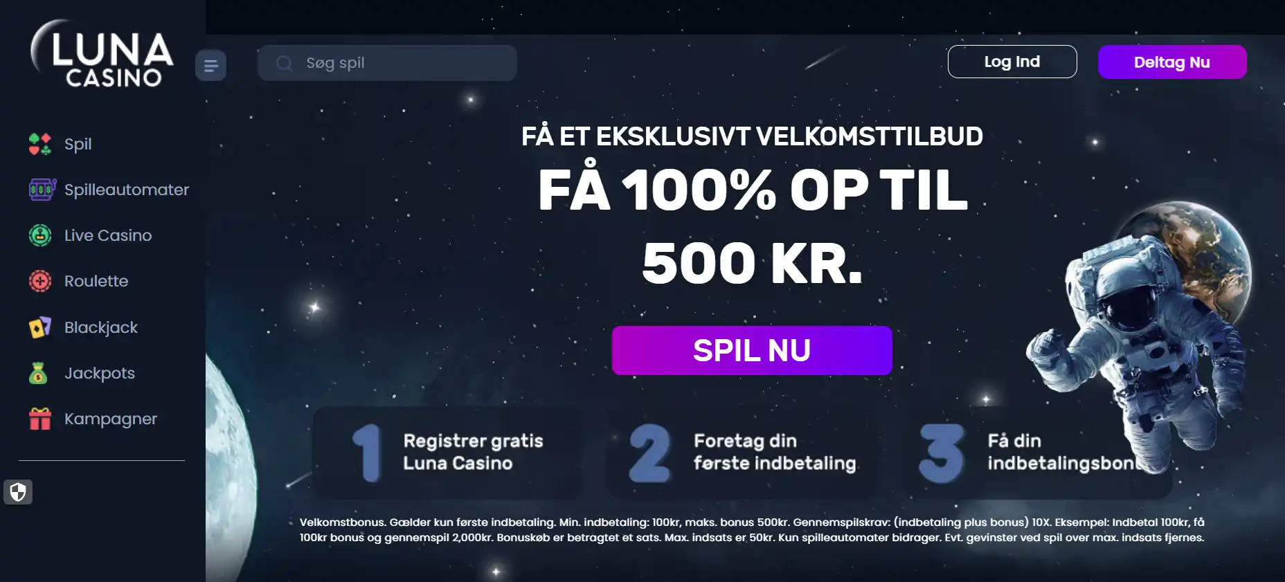Luna Casino spil – slots, live casino, bordspil og jackpots