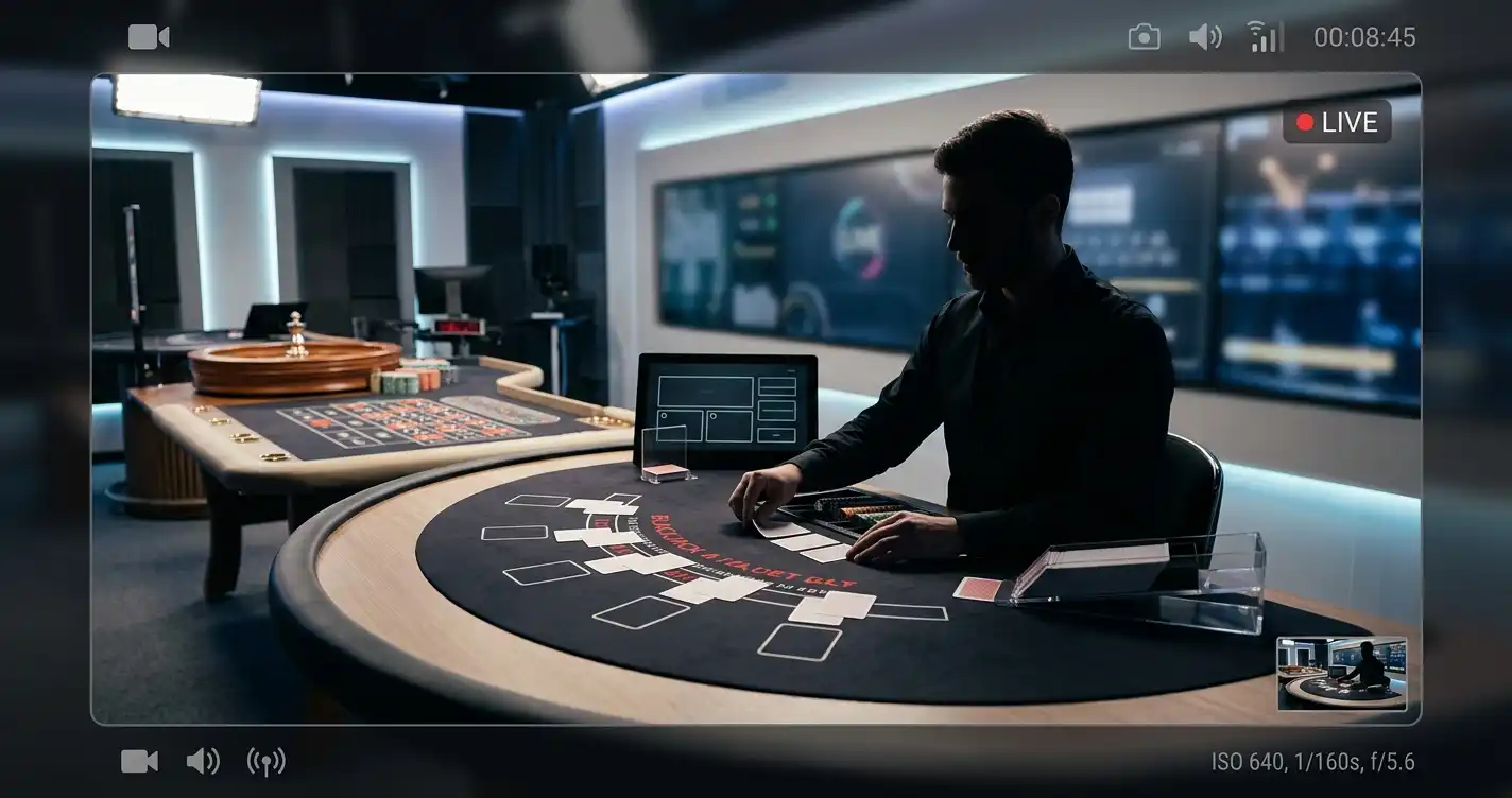Illustration til Live casino hos Luna Casino